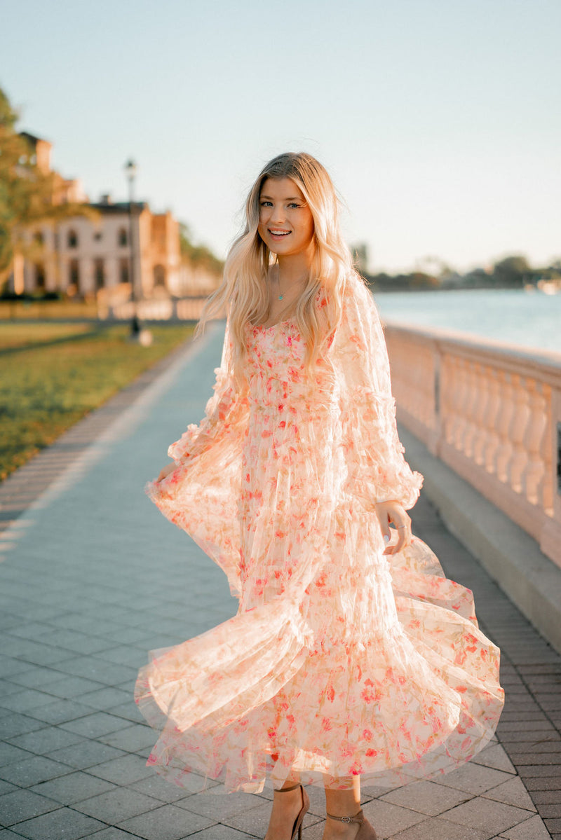 floral tulle dress